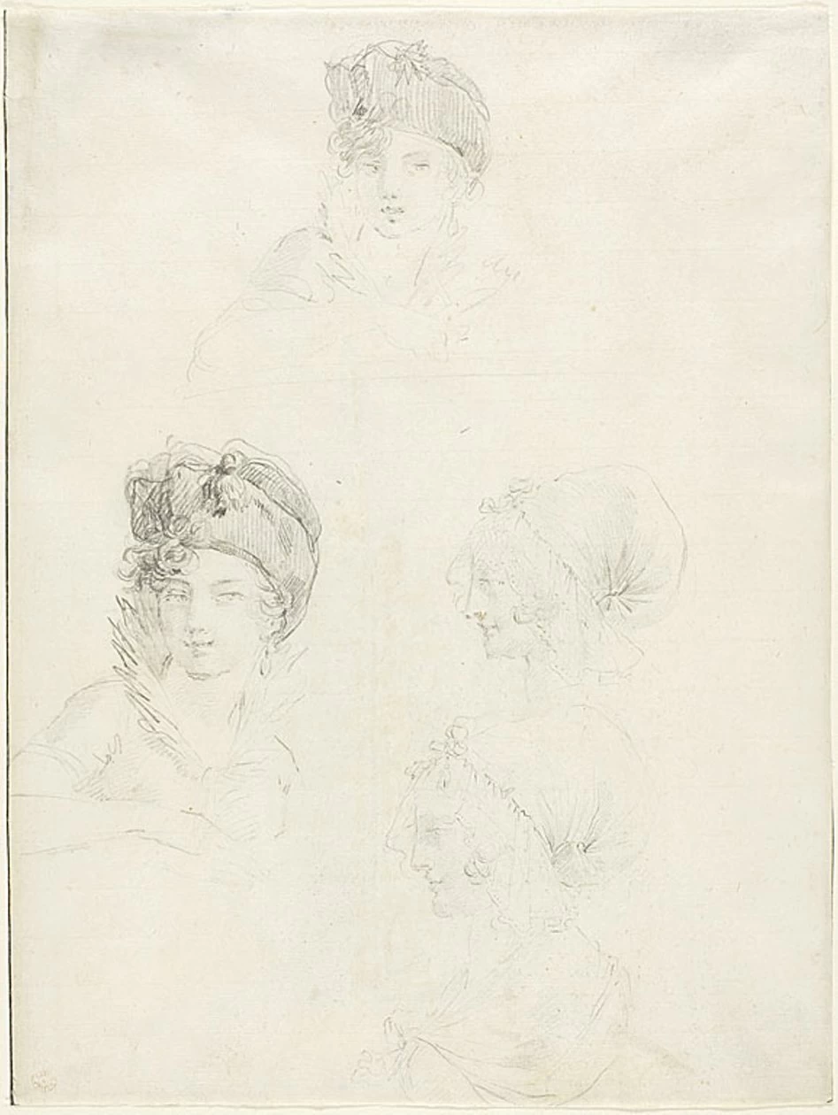 Jean - Baptiste Wicar, Schizzi di due donne, Art Institute of Chicago